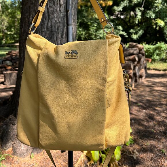 Coach #21762 Yellow Leather Tote - Picture 1 of 16